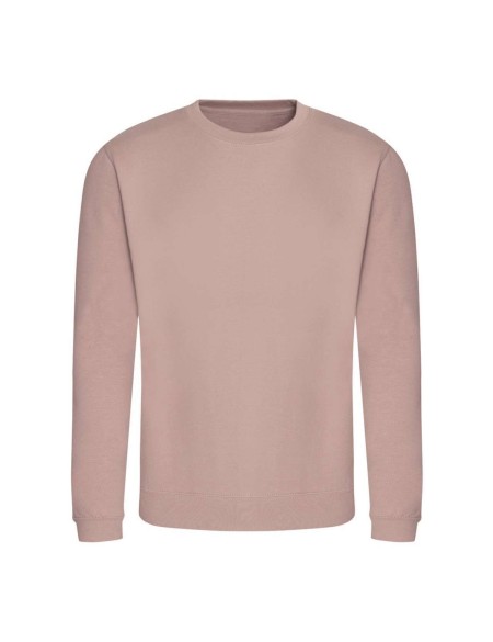 Unisex mikina bez kapuce JustHoods - Dusty pink XL