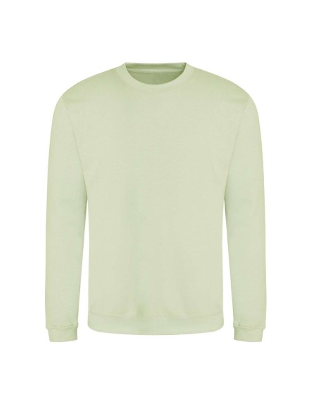 Unisex mikina bez kapuce JustHoods - Pistachio green L