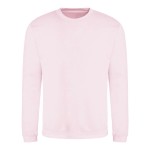 Unisex mikina bez kapuce JustHoods - Baby pink M