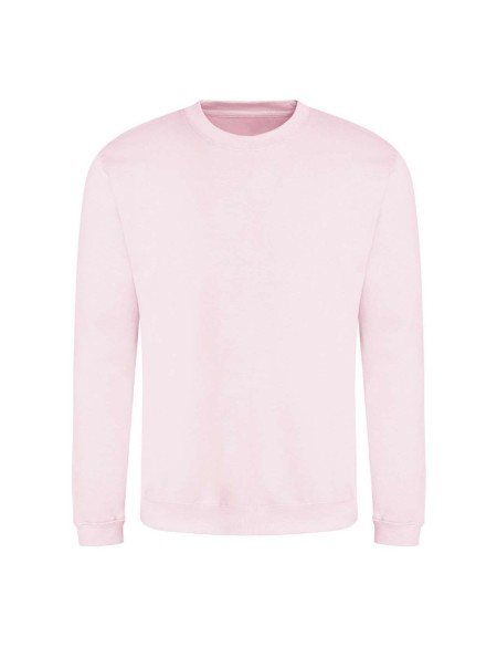 Unisex mikina bez kapuce JustHoods - Baby pink M