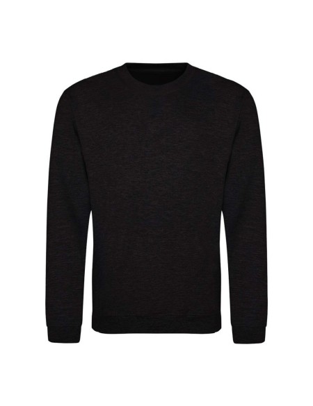 Unisex mikina bez kapuce JustHoods - Black smoke M