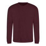 Unisex mikina bez kapuce JustHoods - Burgundy L