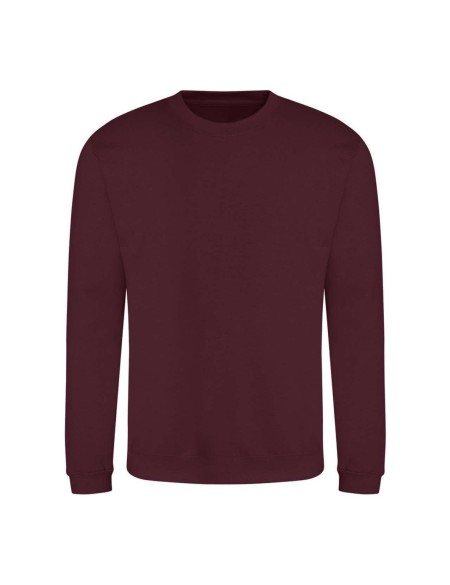Unisex mikina bez kapuce JustHoods - Burgundy L