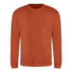 Unisex mikina bez kapuce JustHoods - Burnt orange XS