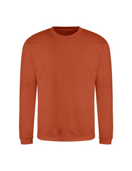 Unisex mikina bez kapuce JustHoods - Burnt orange M