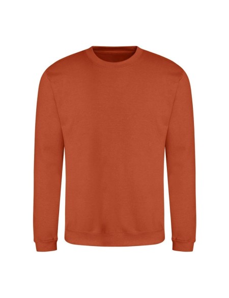 Unisex mikina bez kapuce JustHoods - Burnt orange L