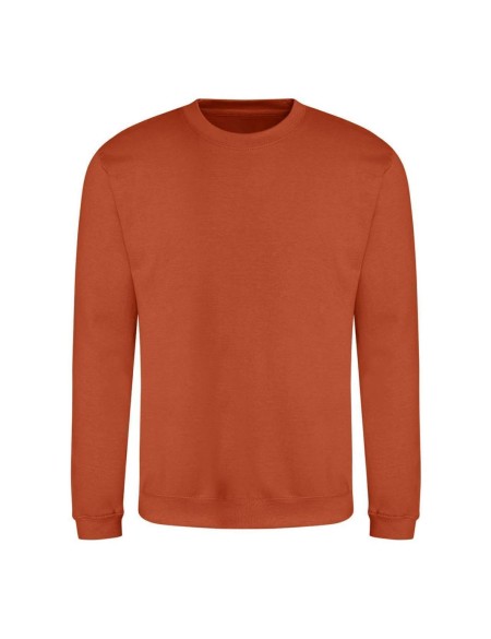 Unisex mikina bez kapuce JustHoods - Burnt orange XXL