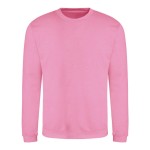Unisex mikina bez kapuce JustHoods - Candyfloss pink XS