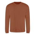 Unisex mikina bez kapuce JustHoods - Caramel latte M