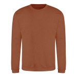 Unisex mikina bez kapuce JustHoods - Caramel latte XL