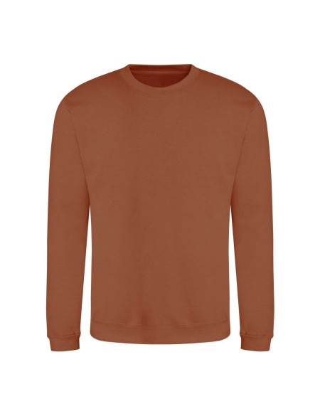 Unisex mikina bez kapuce JustHoods - Caramel latte XL