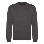 Unisex mikina bez kapuce JustHoods - Charcoal L