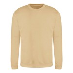 Unisex mikina bez kapuce JustHoods - Desert sand M