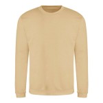 Unisex mikina bez kapuce JustHoods - Desert sand XXL