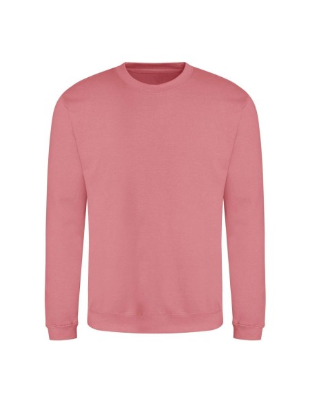 Unisex mikina bez kapuce JustHoods - Dusty rose S