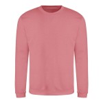 Unisex mikina bez kapuce JustHoods - Dusty rose M