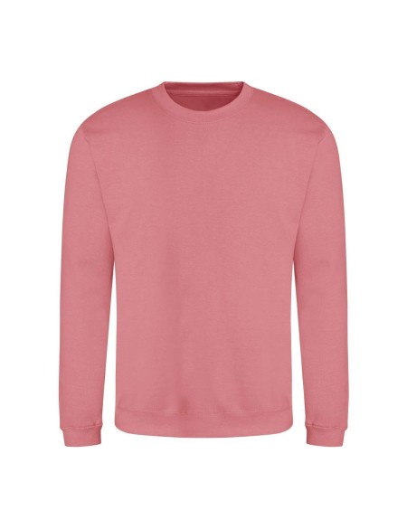 Unisex mikina bez kapuce JustHoods - Dusty rose M