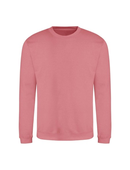 Unisex mikina bez kapuce JustHoods - Dusty rose XL