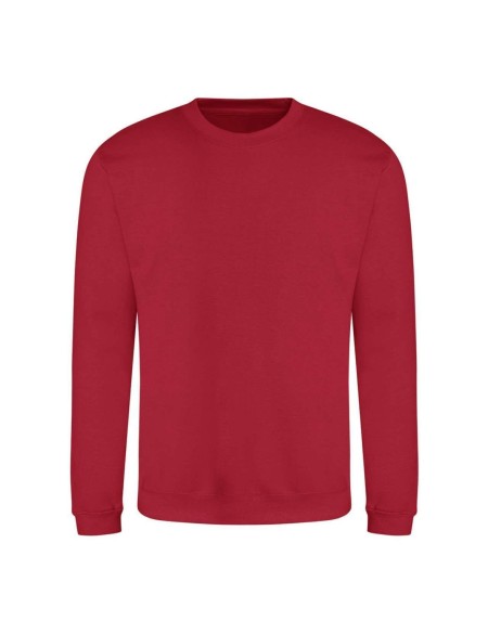 Unisex mikina bez kapuce JustHoods - Fire red M