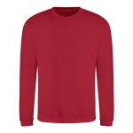 Unisex mikina bez kapuce JustHoods - Fire red XL