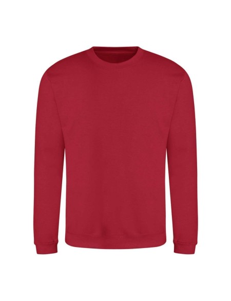 Unisex mikina bez kapuce JustHoods - Fire red 5XL