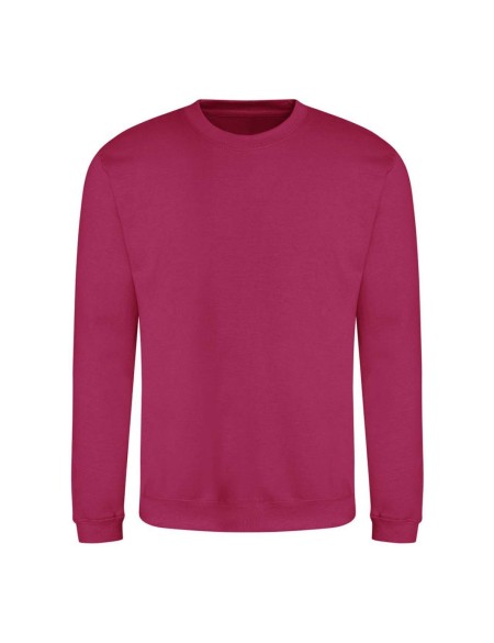 Unisex mikina bez kapuce JustHoods - Hot pink XS