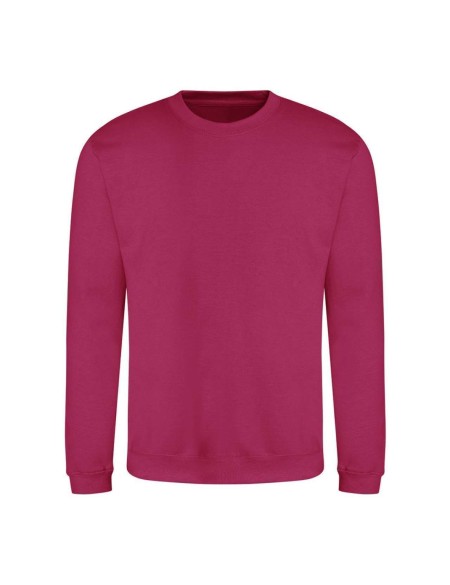 Unisex mikina bez kapuce JustHoods - Hot pink XXL