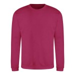 Unisex mikina bez kapuce JustHoods - Hot pink 3XL