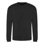 Unisex mikina bez kapuce JustHoods - Jet black 4XL