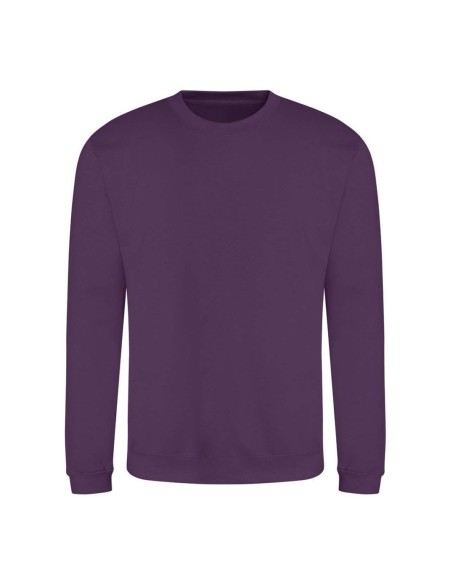 Unisex mikina bez kapuce JustHoods - Plum XS