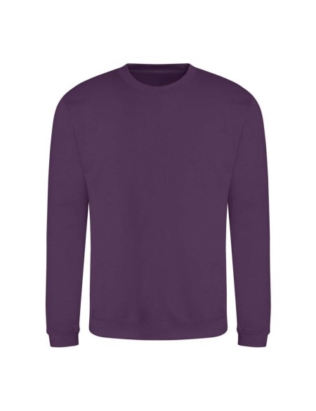 Unisex mikina bez kapuce JustHoods - Plum L