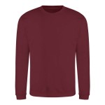Unisex mikina bez kapuce JustHoods - Red hot chilli M