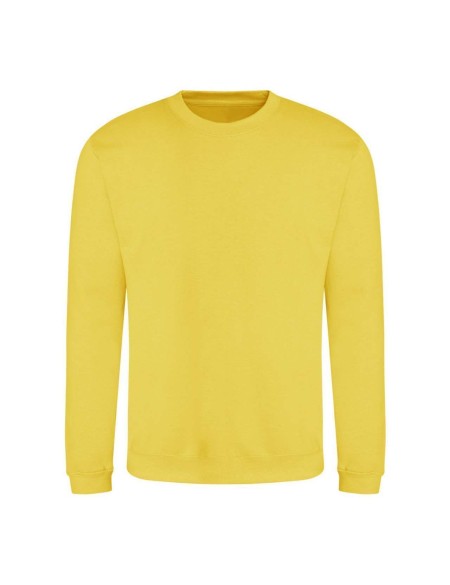 Unisex mikina bez kapuce JustHoods -  Sun yellow XXL
