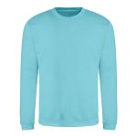 Unisex mikina bez kapuce JustHoods -  Turqiose surf XS