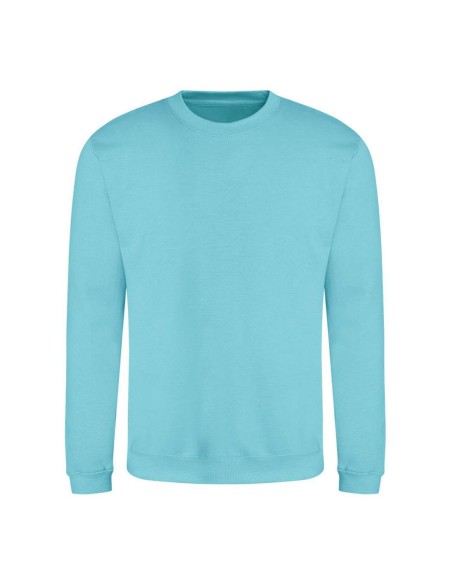 Unisex mikina bez kapuce JustHoods -  Turqiose surf L