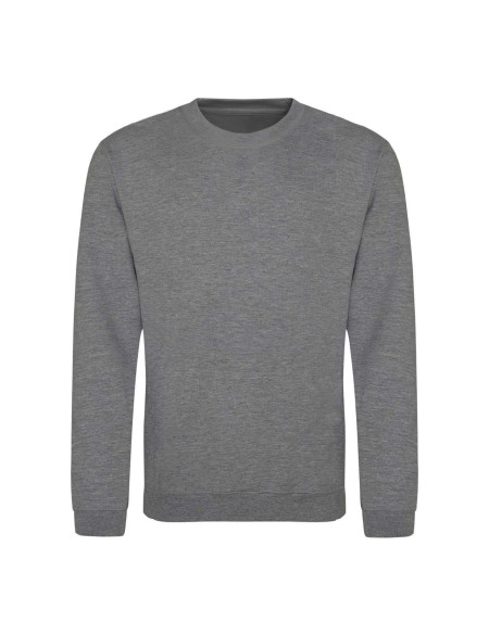 Unisex mikina bez kapuce JustHoods - Graphite heather XS