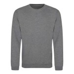 Unisex mikina bez kapuce JustHoods - Graphite heather S