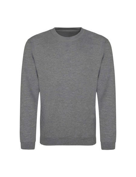 Unisex mikina bez kapuce JustHoods - Graphite heather M