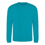 Unisex mikina bez kapuce JustHoods - Lagoon blue XS