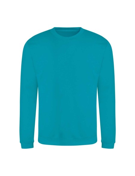 Unisex mikina bez kapuce JustHoods - Lagoon blue XS