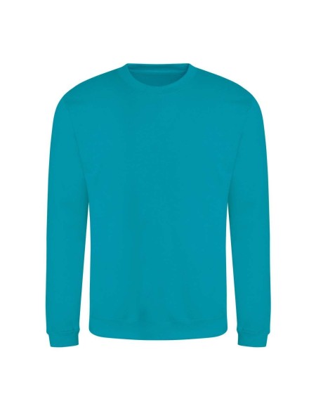 Unisex mikina bez kapuce JustHoods - Lagoon blue S