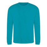 Unisex mikina bez kapuce JustHoods - Lagoon blue XXL
