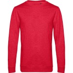 Pánská mikina bez kapuce #Set in - Heather red XS