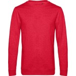 Pánská mikina bez kapuce #Set in - Heather red S