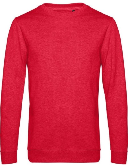 Pánská mikina bez kapuce #Set in - Heather red L