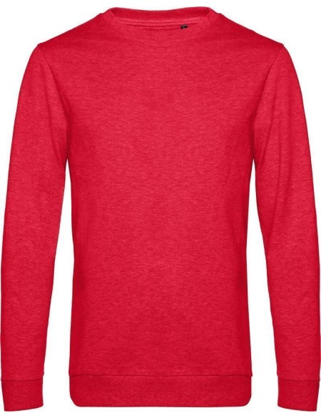 Pánská mikina bez kapuce #Set in - Heather red XXL