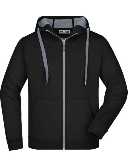Pánská mikina Doubleface JN355 - Black/carbon L