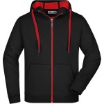 Pánská mikina Doubleface JN355 - Black/red XL