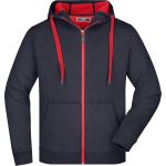 Pánská mikina Doubleface JN355 - Navy/red XXL