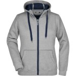 Dámská mikina s kapucí Doubleface - Sport grey/navy M